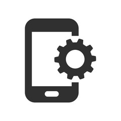 Mobile phone device settings icon vector illustration