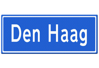 Digital illustration - Den Haag / The Hague city sign