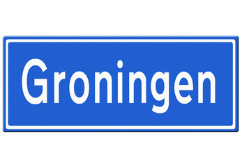 Digital illustration - Groningen city sign - obrazy, fototapety, plakaty