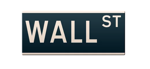 Fototapeten Digital illustration - New York street sign - Wall Street. © Richard