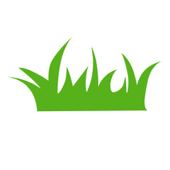 Green grass, vector set for drawing pictures in flat style. Natural material for collecting screensavers.