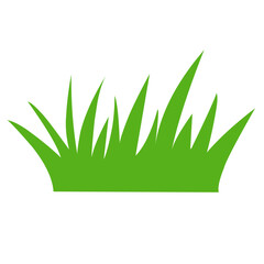 Green grass, vector set for drawing pictures in flat style. Natural material for collecting screensavers.