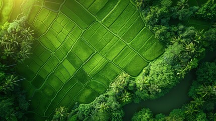 Aerial View of a Lush Green Forest