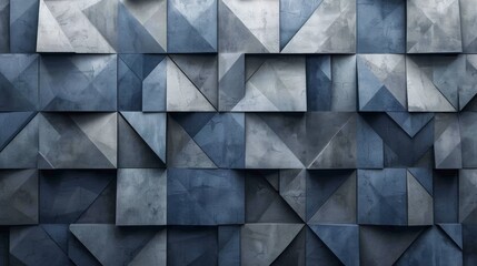 Diverse Geometric Shapes on a Wall