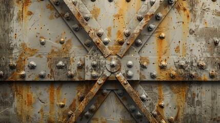 Close Up of Metal Structure With Rivets