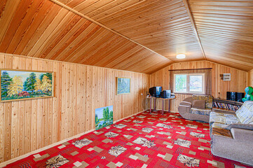 standard interior apartment. living room with sofa