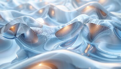 Technological Background: Lights, Beams, Code, Line Charts, and More