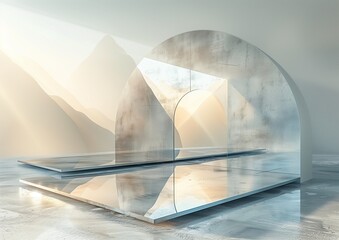 Technological Background: Lights, Beams, Code, Line Charts, and More