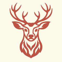 deer head mascout vector