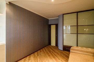 standard interior apartment. living room with sofa