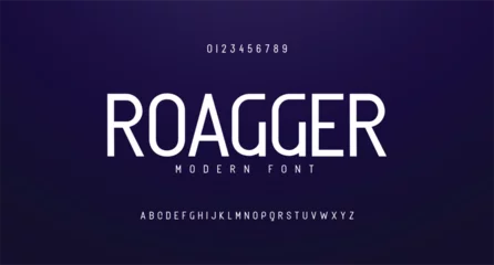 Foto op Plexiglas Creative modern technology alphabet fonts. Abstract typography urban sport, techno , fashion, digital, future creative logo font. vector illustration © Top1