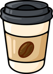 Paper Coffee Cup Vector Illustration. Coffee to Go Cup.