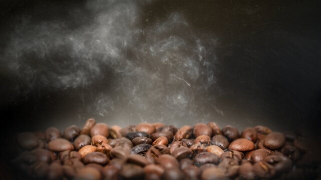 Roasted coffee beans computer wallpaper