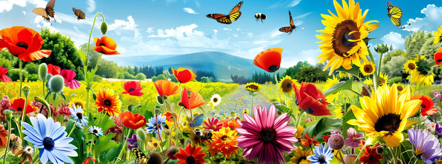 Obraz na płótnie Canvas Flowers in the Field