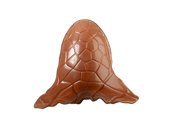 Melted chocolate Easter egg on white background - 765053384