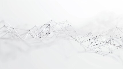 abstract future network on white background. Data and technology concept, network connection