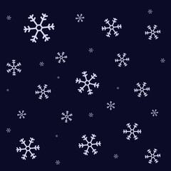  Snowflake icon design. Snowflake icon on blue background