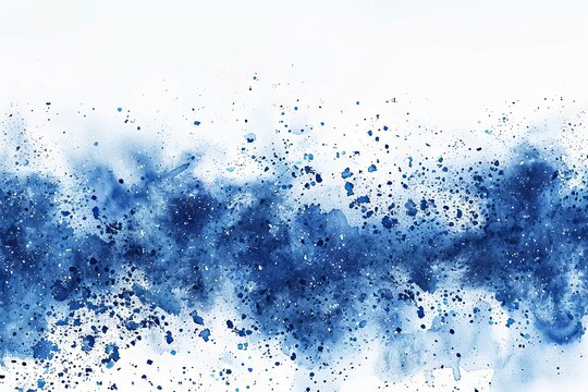 blue watercolor splatter stain texture background design. Generative AI