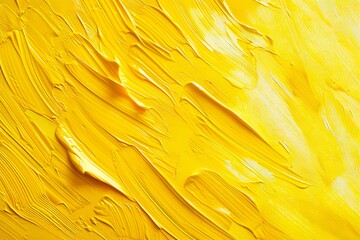 Abstract yellow acrylic painting background. generative ai