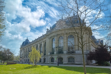 Paris, the Petit Palais, beautiful building in spring 
