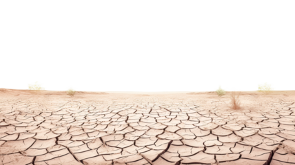 The land is dry and parched because of global warming on transparent background PNG.


