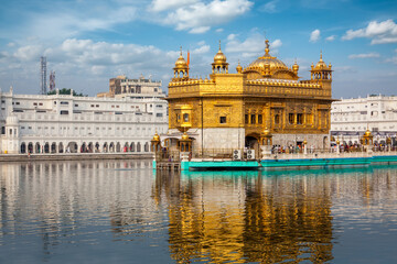 Sikh gurdwara Golden Temple (Harmandir Sahib). Holy place of Sikhism. Amritsar, Punjab, India - 765060551