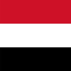 Yemen flag - solid flat vector square with sharp corners.