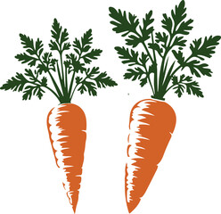 carrots  silhouette style Design
