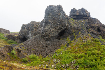 Jokulsargljufur National Park on a raining day, Iceland