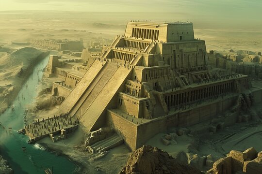 Historic Ancient city babylon. Travel historic. Generate Ai
