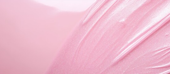 An up-close view of a pink plastic sheet against a plain white background