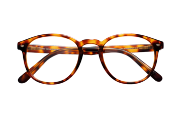 Spectacular Vision: A Stylish Pair of Glasses on a Blank Canvas.