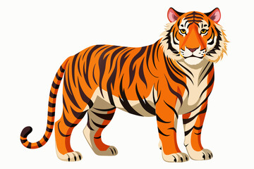 bengal tiger   full body ,   high detail, white background