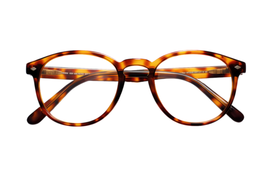 Spectacular Vision: A Stylish Pair of Glasses on a Blank Canvas.