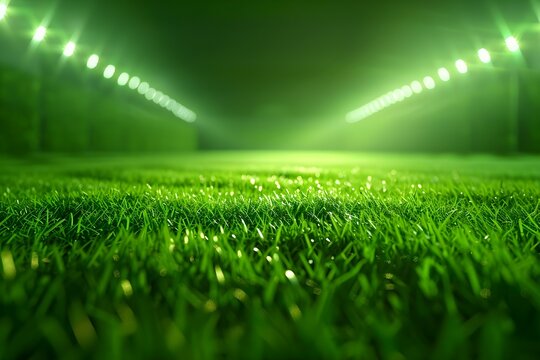 Virtual studio background for football events ideal for live TV shows or sport product commercials Suitable for green screen VR sets. Concept Virtual Studio Background, Football Events
