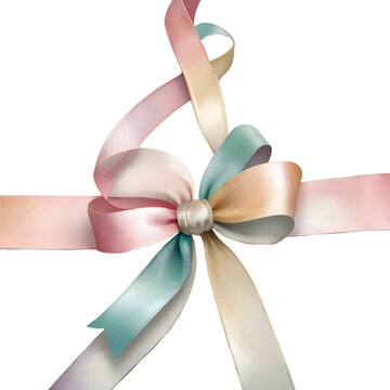 Pink ribbon bow isolated on white background with tags: bow, ribbon, gift, celebration, holiday, birthday, present, satin, anniversary, red, knot, valentine, silk, pink, festive, tied