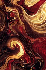 Abstract dark red background with gold wave accents