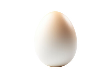 Ethereal Elegance: Close-Up of a Pristine Egg on White Background.