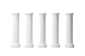 Ethereal Dance: Four White Pillars.