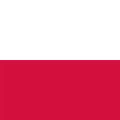 Poland flag - solid flat vector square with sharp corners.