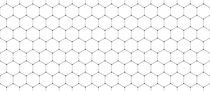 Background With Hexagons. Abstract Pattern Black White Texture Backdrop. Hexagon Abstract Surface. Polygon Seamless Pattern With Monochrome Hexagon Paper Texture And Futuristic Business. Vector Eps 10