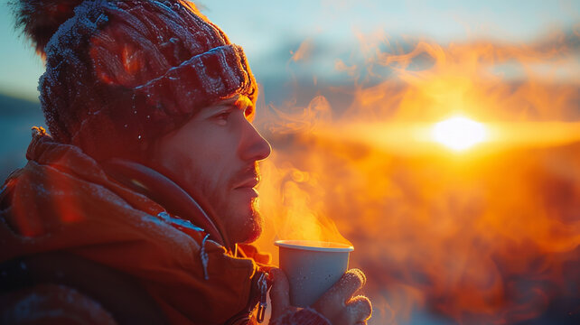 Tired Worker Drinking Coffee. Relaxingly While Taking A Break From Hard Work,generative Ai