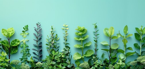 Genetic engineering projects aimed at restoring extinct plant species. Biodiversity enhancement, solid color background