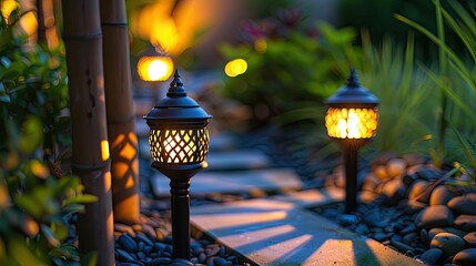 Solar-powered outdoor lighting