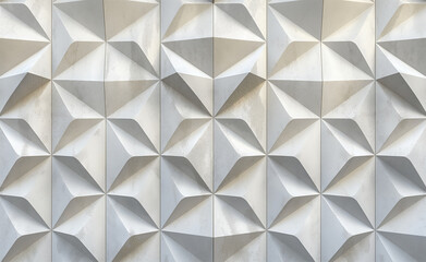 A close-up of a geometric pattern with a repetitive, angular design in grayscale.