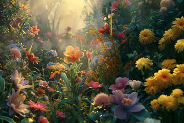 flowers and forest