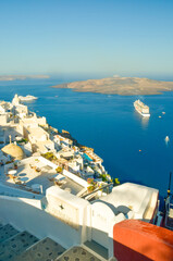 santorini greece summer tourist resort