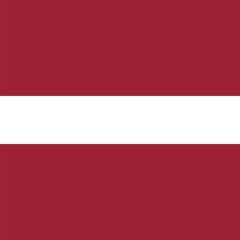 Latvia flag - solid flat vector square with sharp corners.