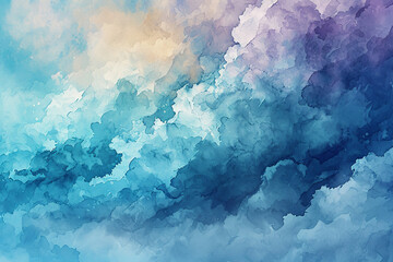 Abstract blend of watercolor hues, creating a visually soothing atmosphere, Watercolor background
