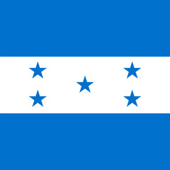 Honduras flag - solid flat vector square with sharp corners.